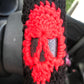 Black and Red Skull Steering Wheel Cover