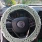 Sage Green Glow-In-The-Dark Skull Steering Wheel Cover