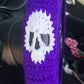 Electric Purple Glow-In-The-Dark Skull Steering Wheel Cover