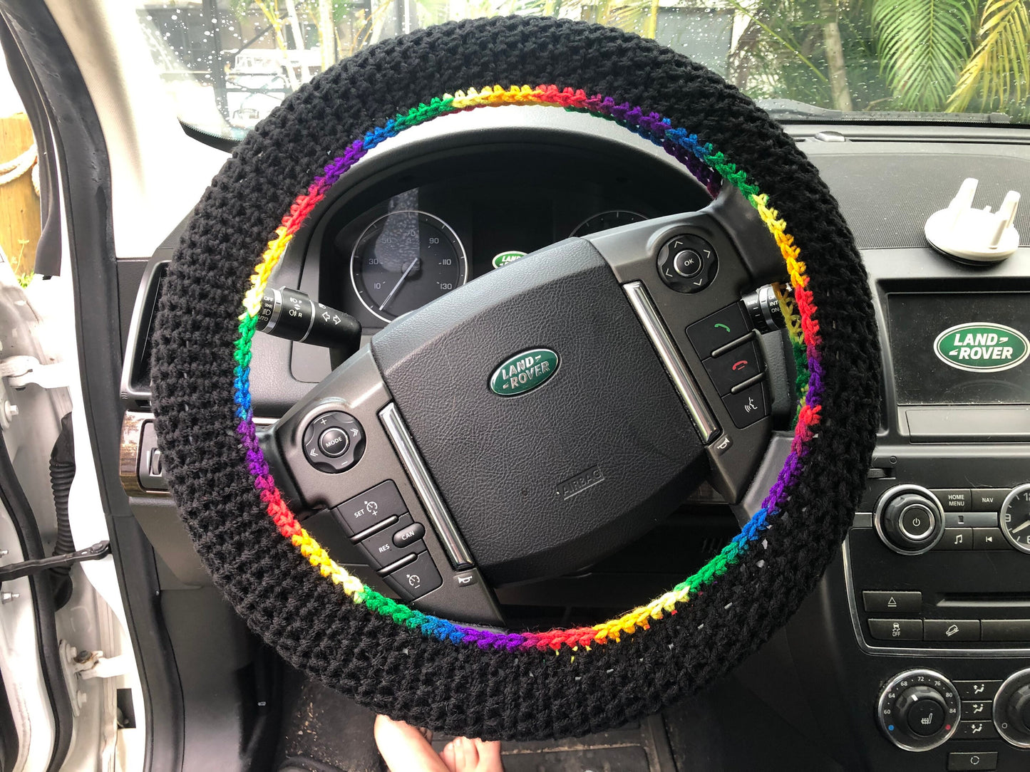 Somewhere Over The Rainbow Steering Wheel Cover